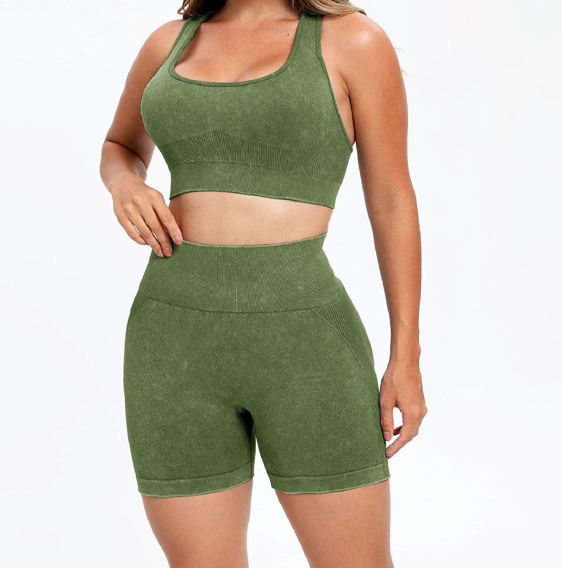 Scoop Neck Wide Strap Top and Shorts Active Set