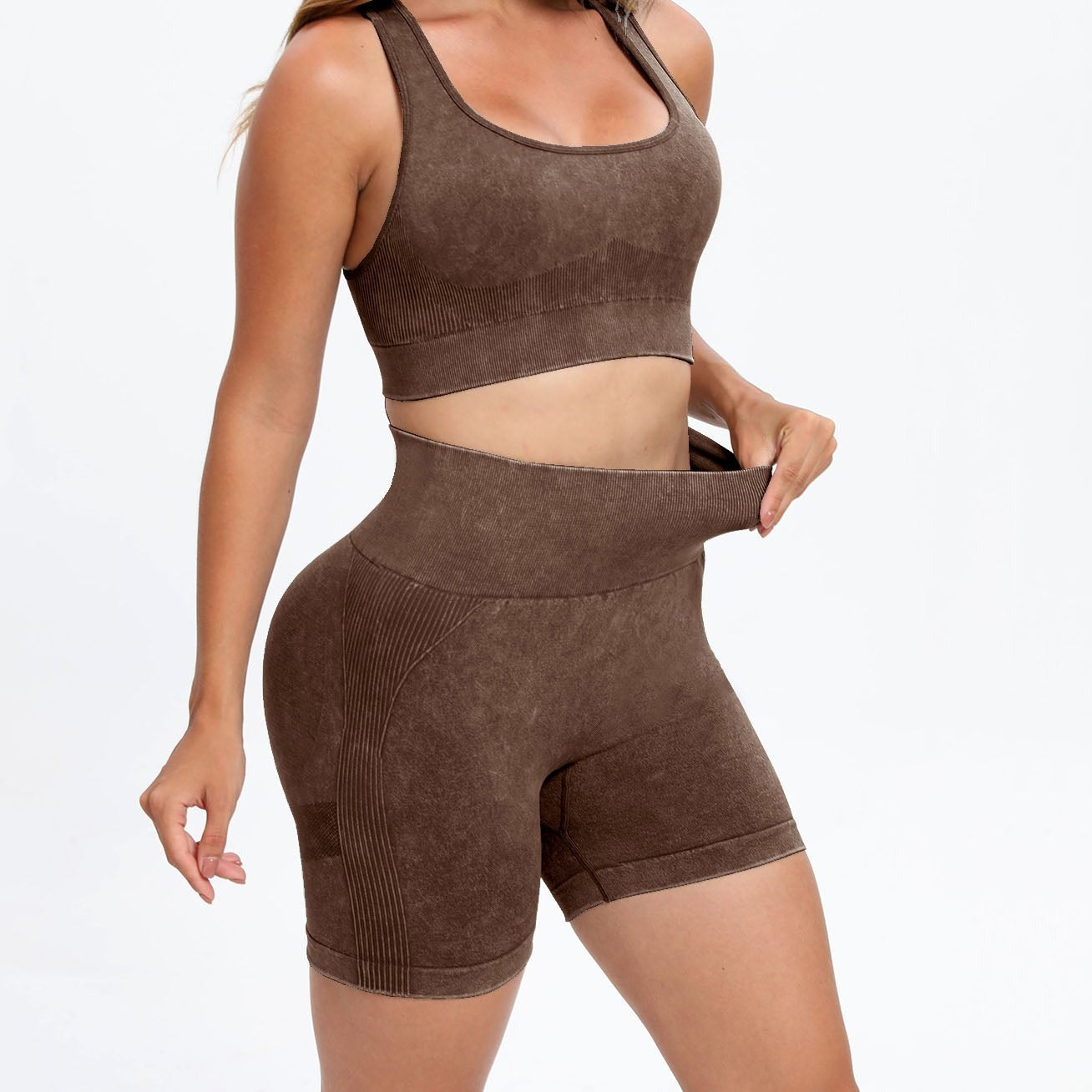 Scoop Neck Wide Strap Top and Shorts Active Set